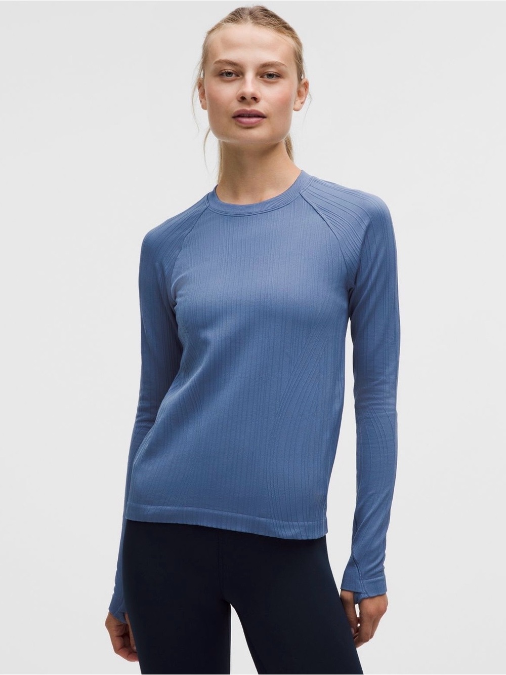 LULULEMON REST LESS VARIEGATED RIBBED PULLOVER
